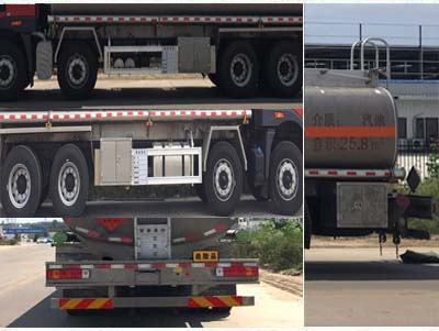 一汽解放前四后八铝合金运油车_25.8方大型油罐车_CLW5320GYYL5CA型铝合金运油车